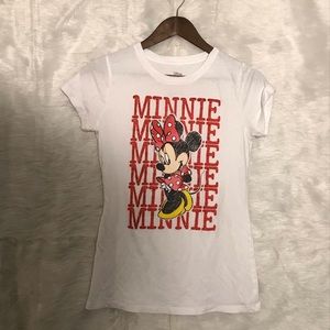 Disney Minnie Mouse Glitter Tee Girls Size XL